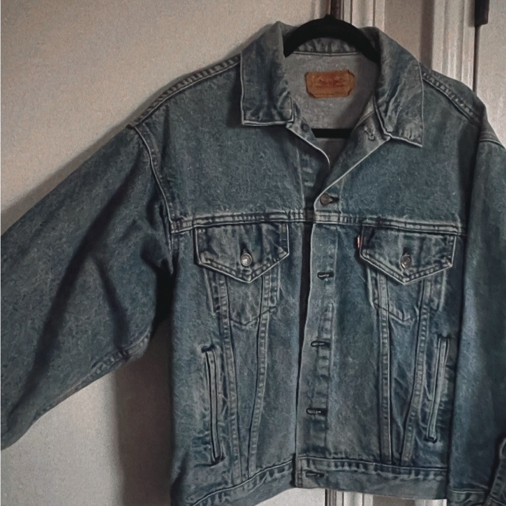 Denim Jacket with Button Closure
